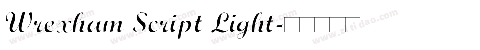 Wrexham Script Light字体转换